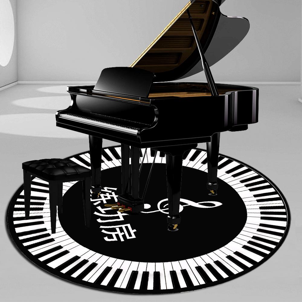 Round Piano Carpet Giveaway Floor Mat Musical Instrument Promotional Item Qin Shop Gift Company Quick Manufacturing