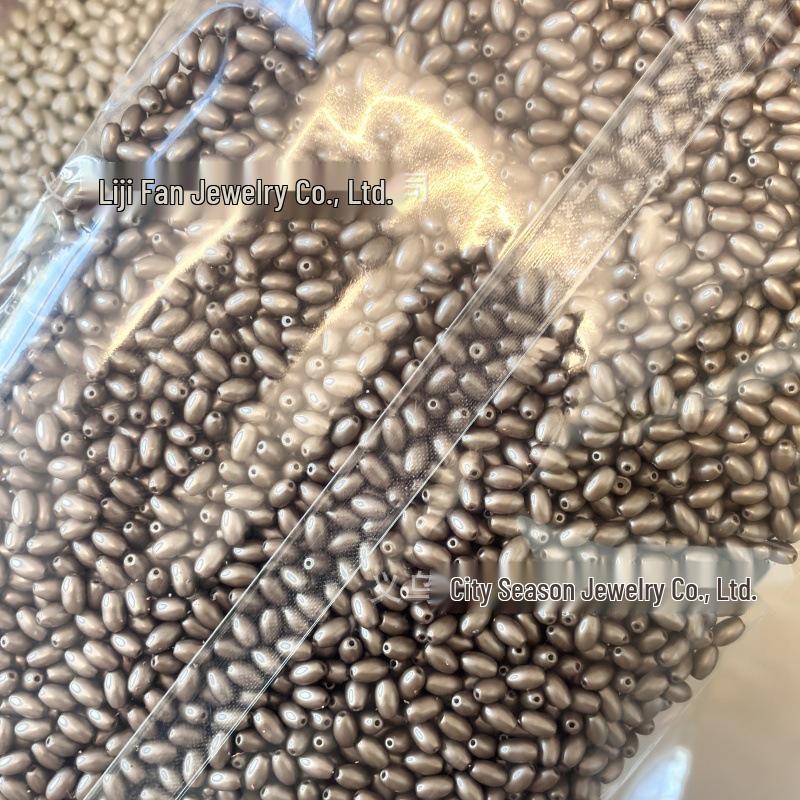4x6mm Autumn/Winter Oval Rice Beads for DIY Jewelry Making