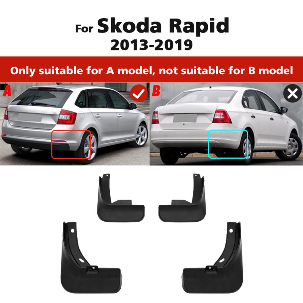 4KS Lapače nečistot Kompatibilní se Škoda Rapid Hatchback 2013 2014 2015 2016 2017 2018 2019
