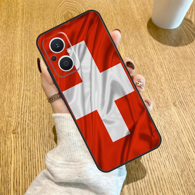 Switzerland Swiss Flag Funda For OPPO Reno 7 8 Lite 14 F 13F 12F 11F 13 12 11 10 Pro OPPO Find X9 X8 X6 X5 Pro Case