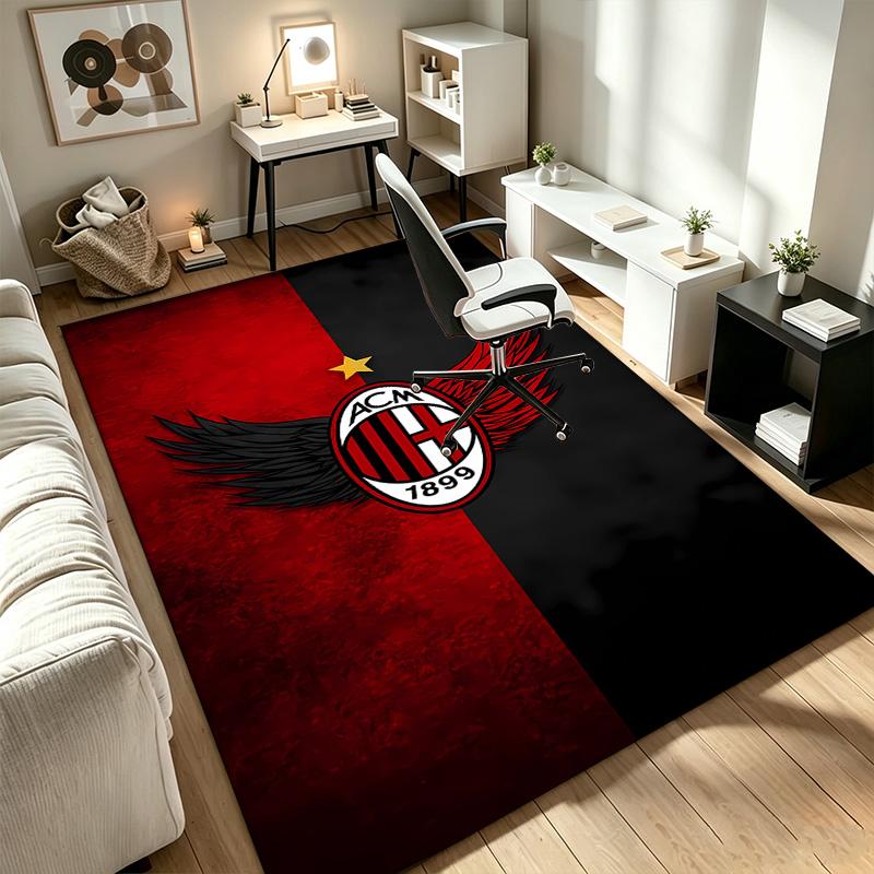 A.C. Milan A rug suitable for office chair areas living rooms and computer desks perfect for home offices and an ideal holiday gift