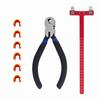 Instrument de ajustare tir cu arcul, clește pentru puncte de nock pe coarda arcului, echer T, riglă de acordaj pentru coarda arcului recurv și compound