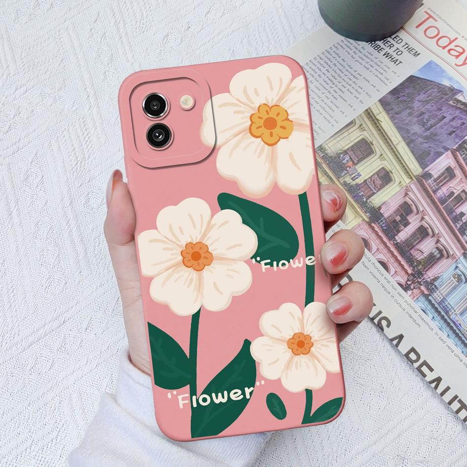Case For Samsung A03 Core A03S Painted Soft Liquid Silicone Fashion Back Cover For Samsung Galaxy A 03 A03Core A03 S Funda Coque