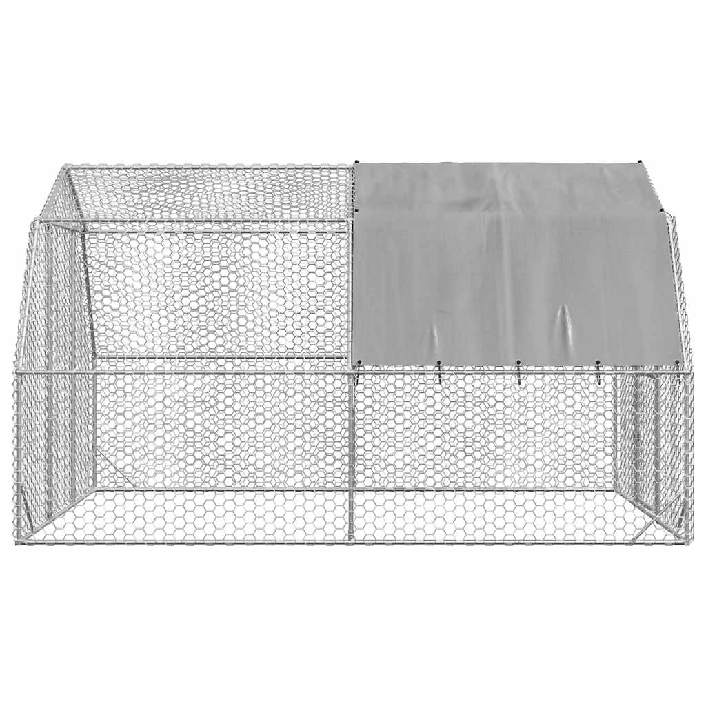 Vidaxl Coop With Roof 2.5X4X2.25 M Galvanized Steel