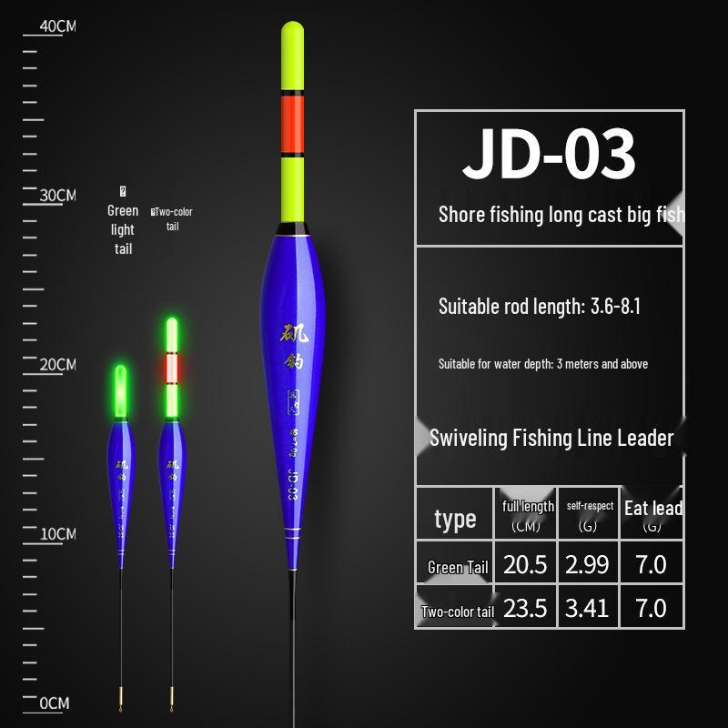 Dual-Use Electronic Fishing Float - Long Cast Sliding Rig for Day & Night, Big Fish and Carp, with Eye-Catching Night Light