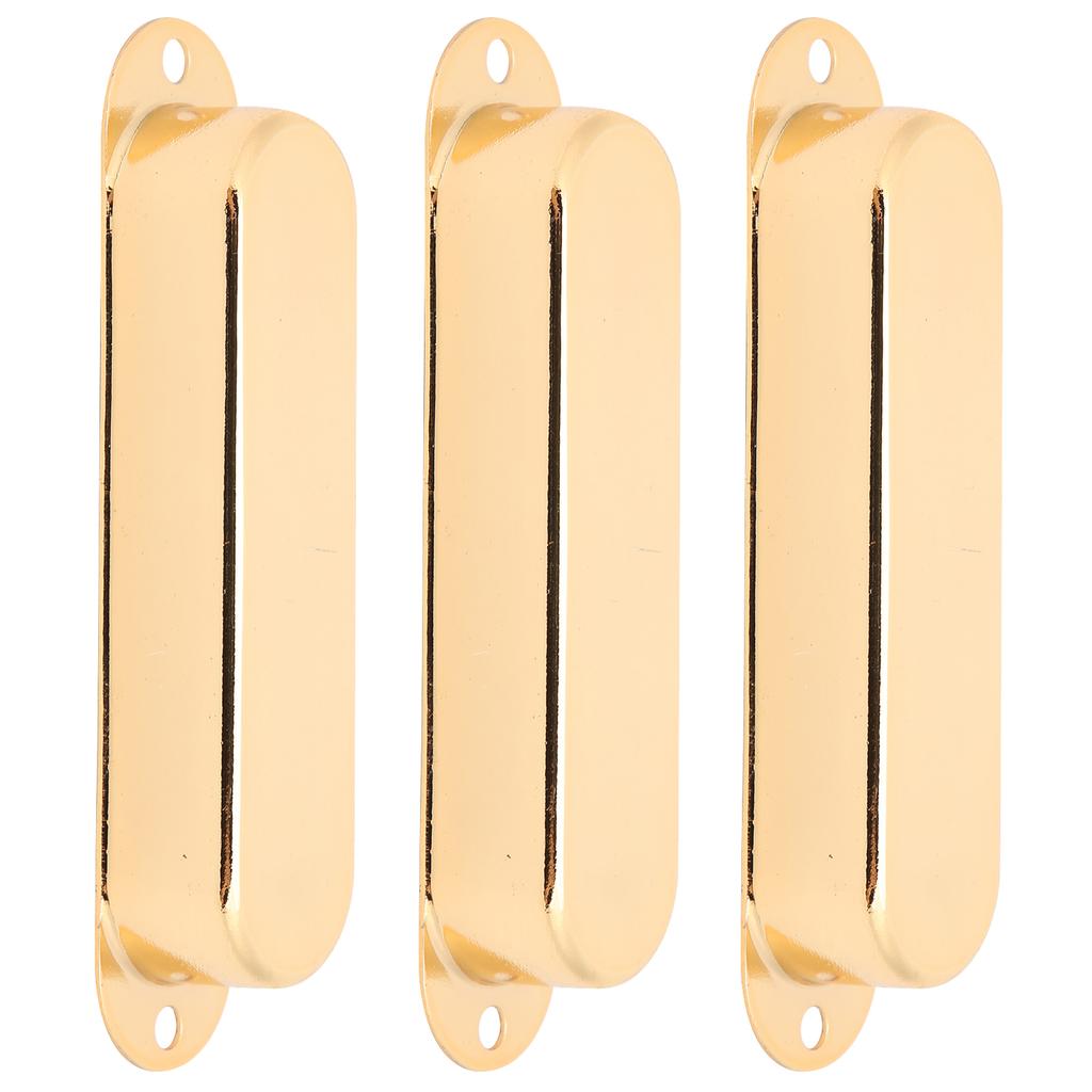 3Pcs Closed Pickup Cover Single No Hole Brass Instrument Guitar Musical AccessoriesGold
