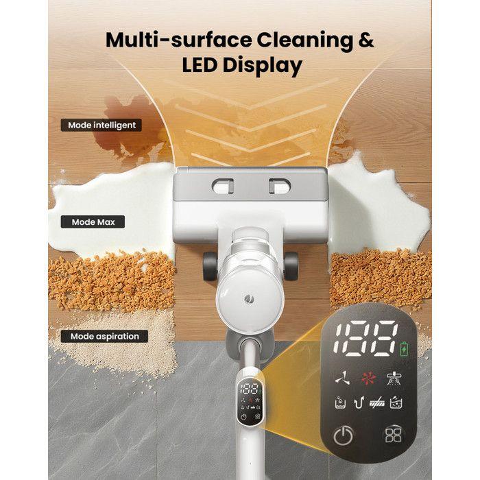 Proscenic F10 Ultra, 3-in-1 Vacuum Cleaner for Dry and Wet Waste, Self-cleaning, Fast Drying and Streak-free.
