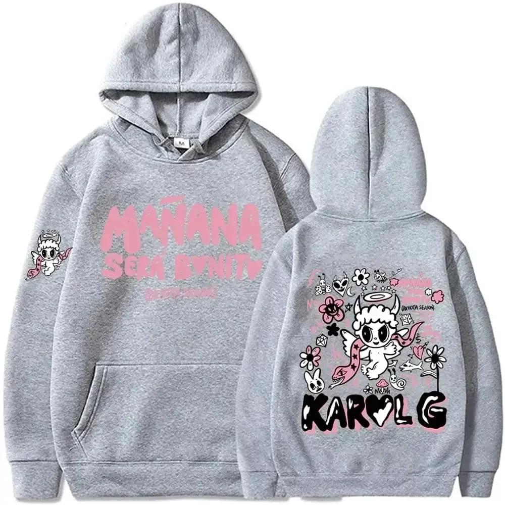 Female Singer Karol G Hoodies Manana Sera Bonito Printing Hoodie Bichota Multi-colors Sweatshirts Y2k Fleece Hoody for Men Women