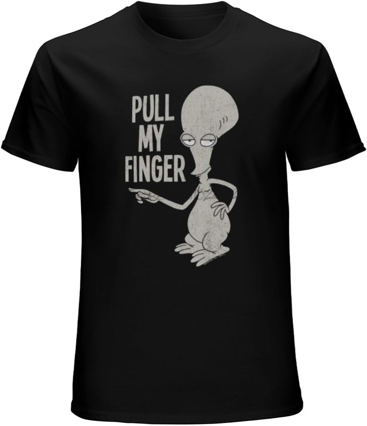 American Dad Roger Pull My Finger Men Summer Fashion Male Tee-Shirt Cotton Tops Tee L чёрный