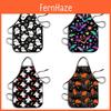 Halloween Ghost Pumpkin Bat Pattern Waterproof Kitchen Apron For Adults And Teens