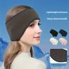 Unisex Winter Thermal Anti-cold Headband Windproof Polar Fleece Earmuffs For Running Skiing Outdoor Sport Sweatband