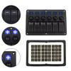 Marine 12V-24V Waterproof 6 Position Rocker Switches Panel Toggle Switches With Electric Safety Waterproof Design