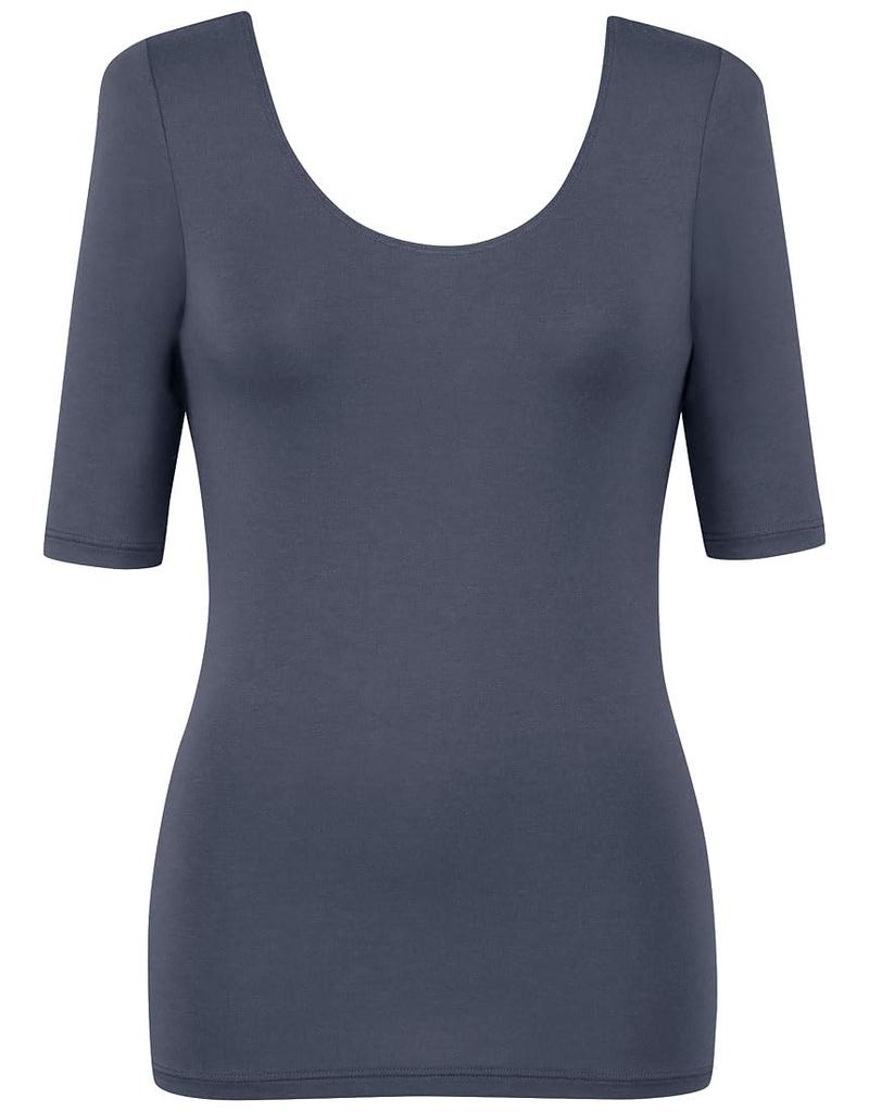 Warm Smooth To the Pilling Long EL8854 VI M Wing/Wacoal Innerwear, Touch, Warmth, Stretchy, Anti-Static, Resistant, Thick, 3/4 Sleeve, Sleeve,