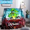 1PC Custom Name Flame Sword: Lord Battle Throws Blanket Flannel Blankets for Couch Bed Gifts for Men Women Travel Picnic Christmas fan Gifts