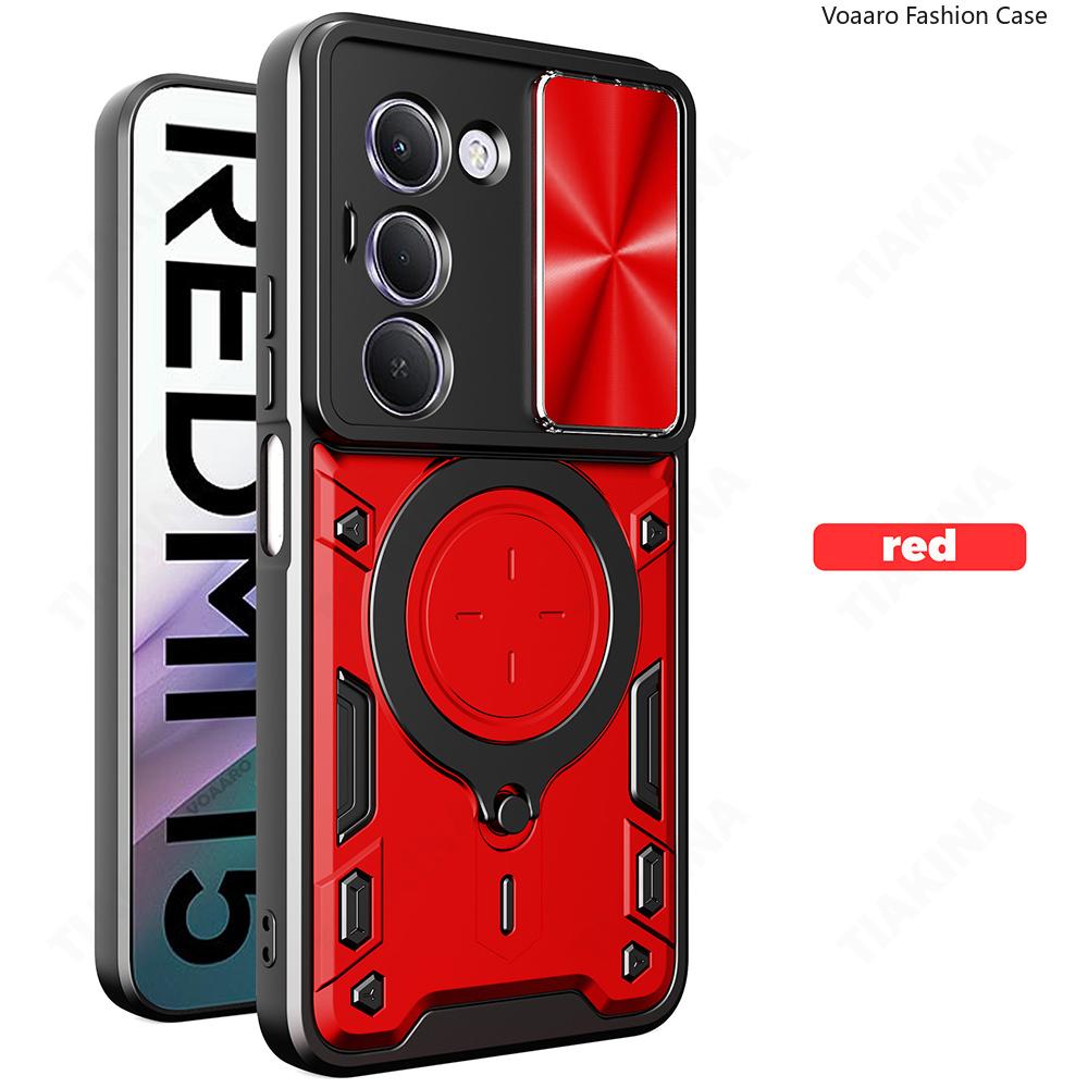 Kryt Slide Lens Armor Funda pro Xiaomi Redmi 15 5G Global 169mm Kryt pro Redmi 15 4G 171mm Kryt Magnetický Prsten Stojan Držák Kryt Capa