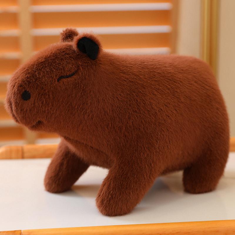 

Cute Simulation Dolphin Capybara Plush Doll, Soft Stuffed Animal Toy for Kids Adults, Realistic Sea Animal Figurine Gift 20cm темно-коричневого