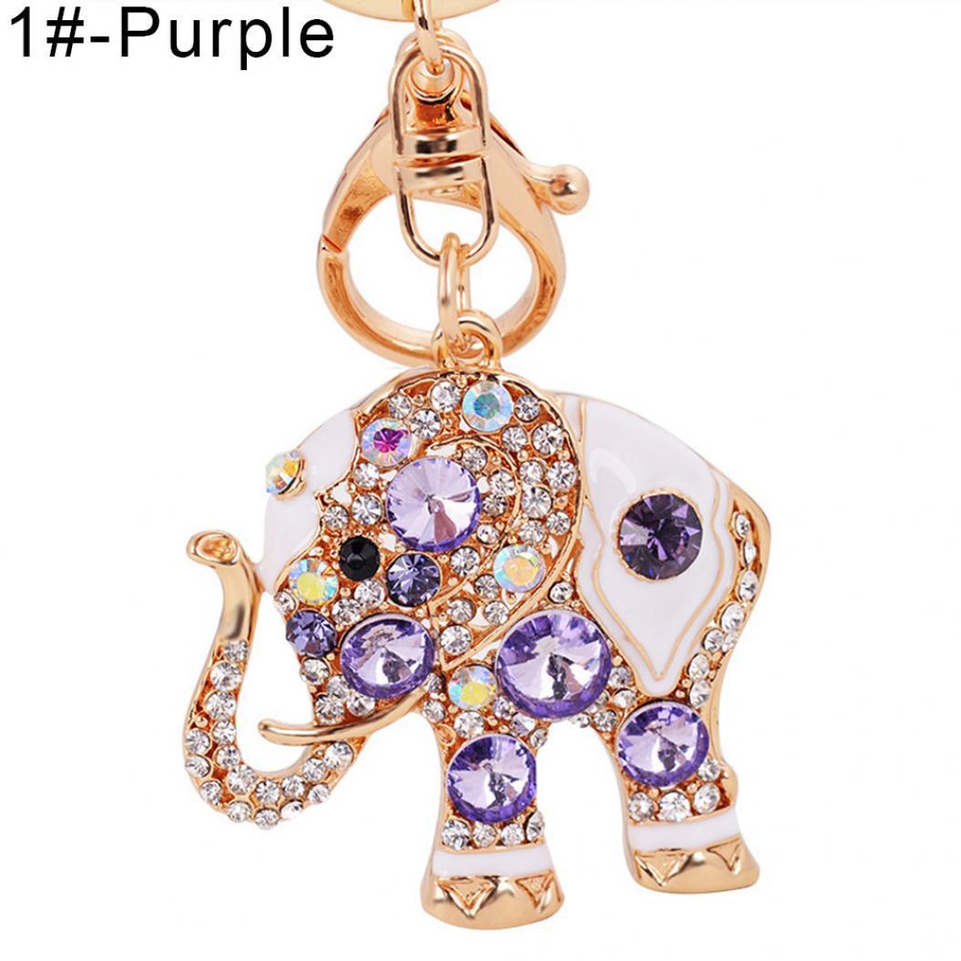 

Брелок в виде слоника, для ключей фиолетовый