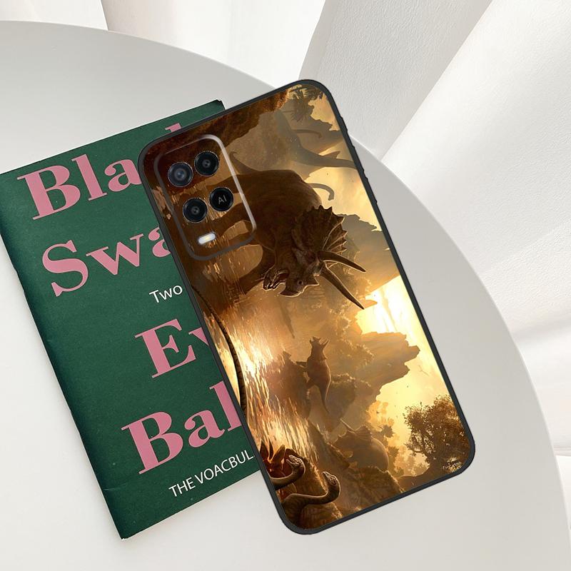 

Dinosaur Case For Oppo A96 A76 A16 A15 A17 A52 A72 A54S A57S A58 A78 A98 A57 A77 A54 A74 A94 Cover OPPO A52
