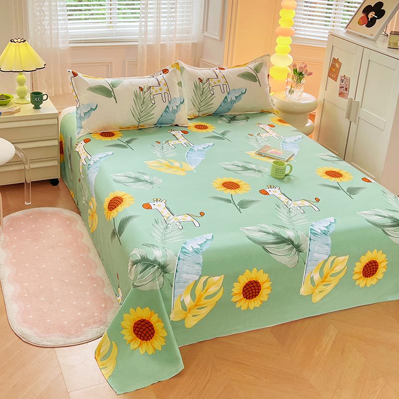 Bonenjoy Laken Tegneseriestil Sengetøy Hudvennlig Laken Voksne Barnerom Laken roupa de cama (Ingen putevar)