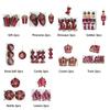 Rot-goldene Weihnachts-Hängedekoration Geschenk Tannenzapfen Plastik-Weihnachtsornament Kugel Festival-Gastgeschenke Handwerk Weihnachtsbaumkugeln Anhänger