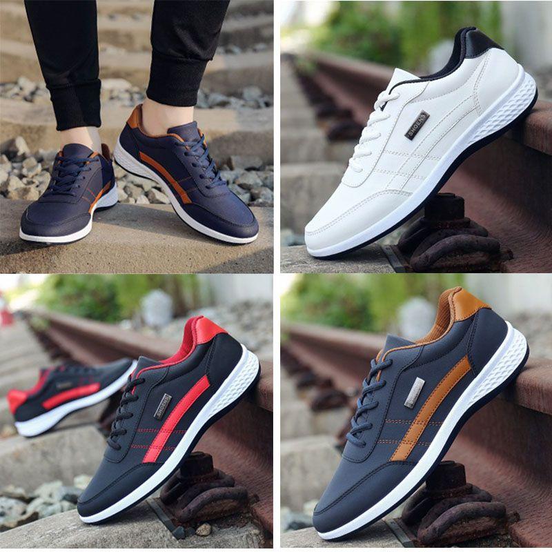 Premium Quality Men's Shoes Artificial Leather Casual Sneakers Trainers With Timeless Design