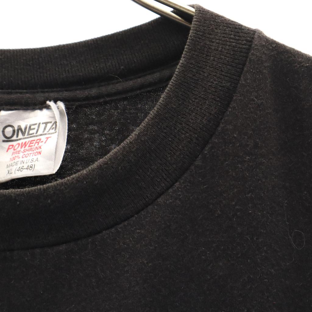 ONEITA 90s Made In USA Old Spider Print Back Short Sleeve T-shirt POWER-T Men's Used