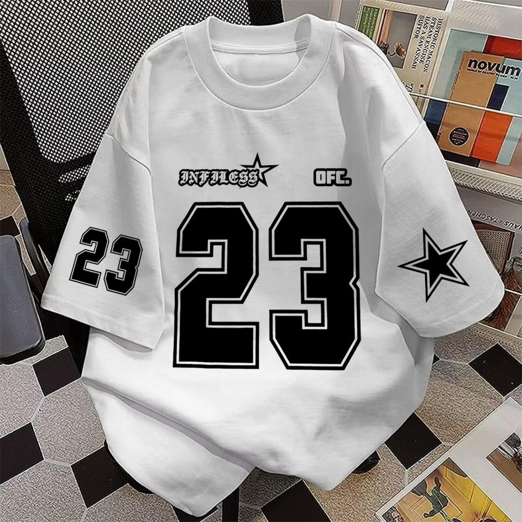 Vintage T-shirt No. 23 Oversize INFILESS Top Motif Sports Jersey Number 23