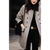 2024 Autumn/Winter Double-Faced Wool Coat: Crisp Collar and Contrast Color Design