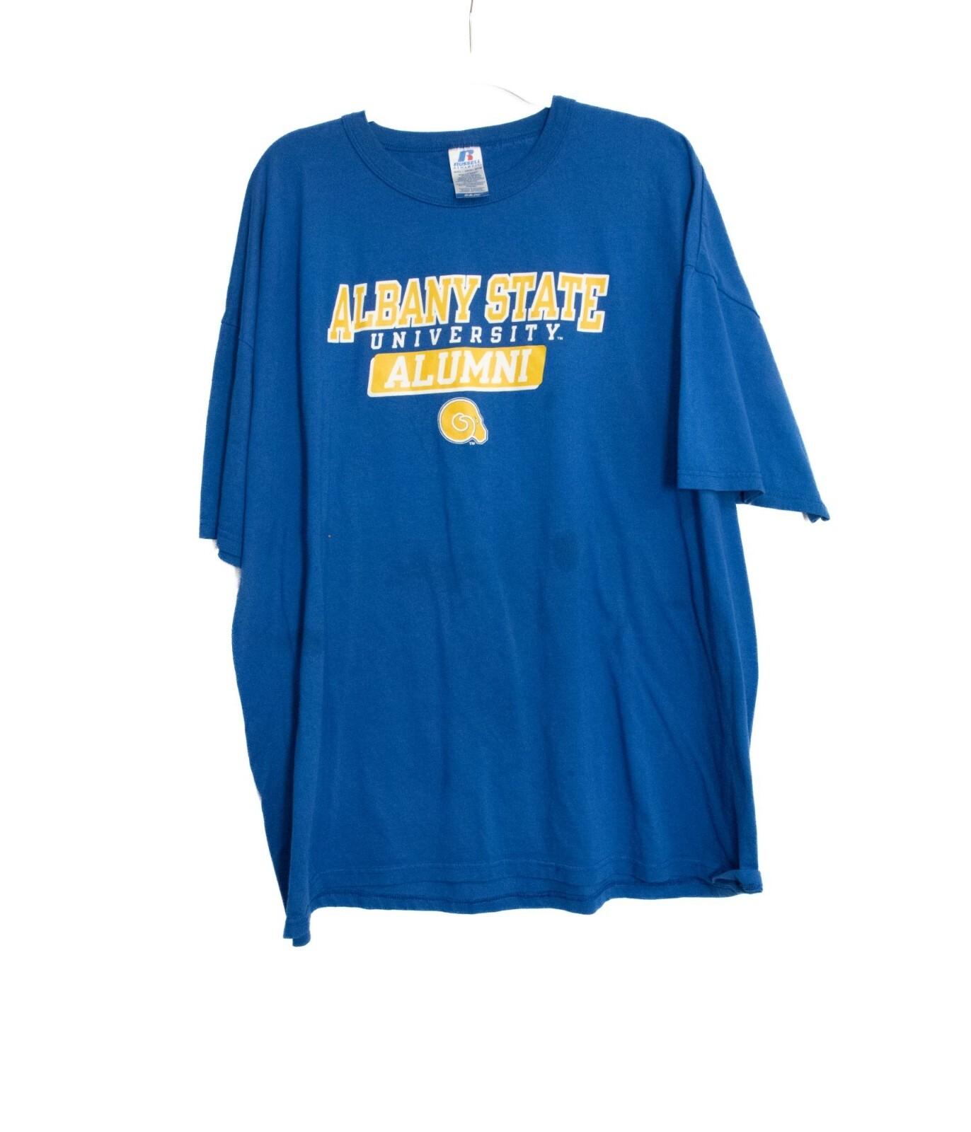 Russell Albany State University Alumni Blue T-Shirt 3XL XXXL