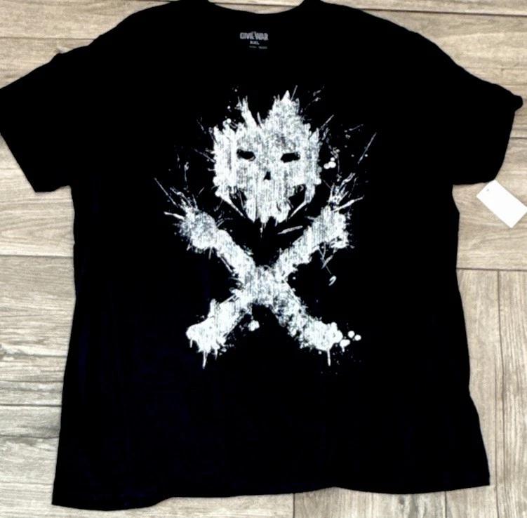 2016 Captain America Civil War Crossbones Licensed Marvel T-Shirt Size XXL 2XL 3XL