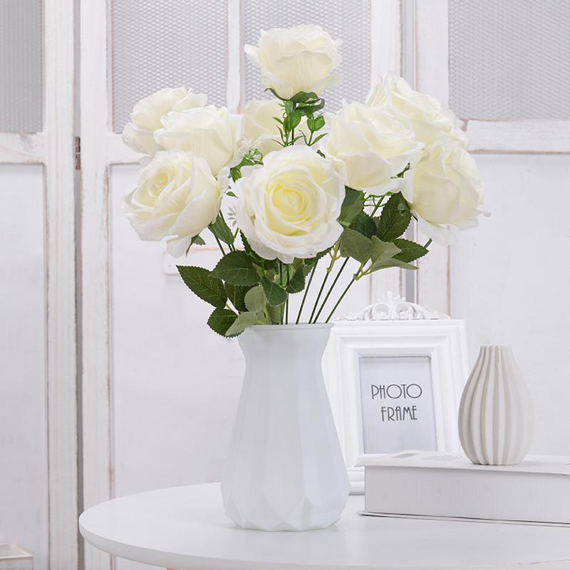 Head Artificial Ten Rose Flowers For Weddings Home Decor And Decoration Hotel