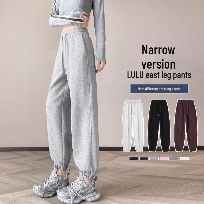 

Женские серые вязаные джоггеры: Брюки-фонарики свободного кроя с манжетами на весну и осень 2025 года. S