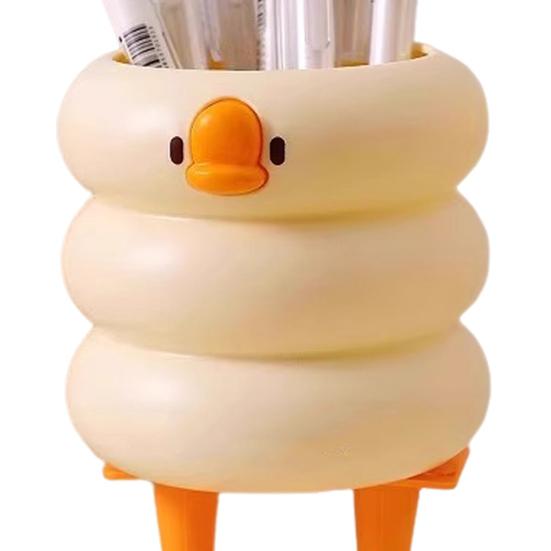 Pen Holder Cartoon Style Ice Cream Duck Shape Pen Organizer Large