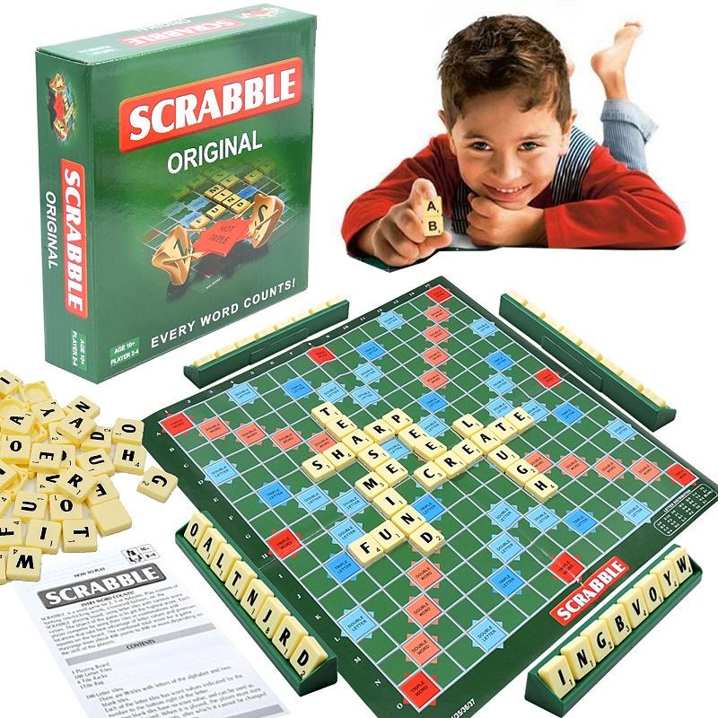 Board Game Scrabble Spelling Puzzle Game Educational Toy Family Party Kids Adult