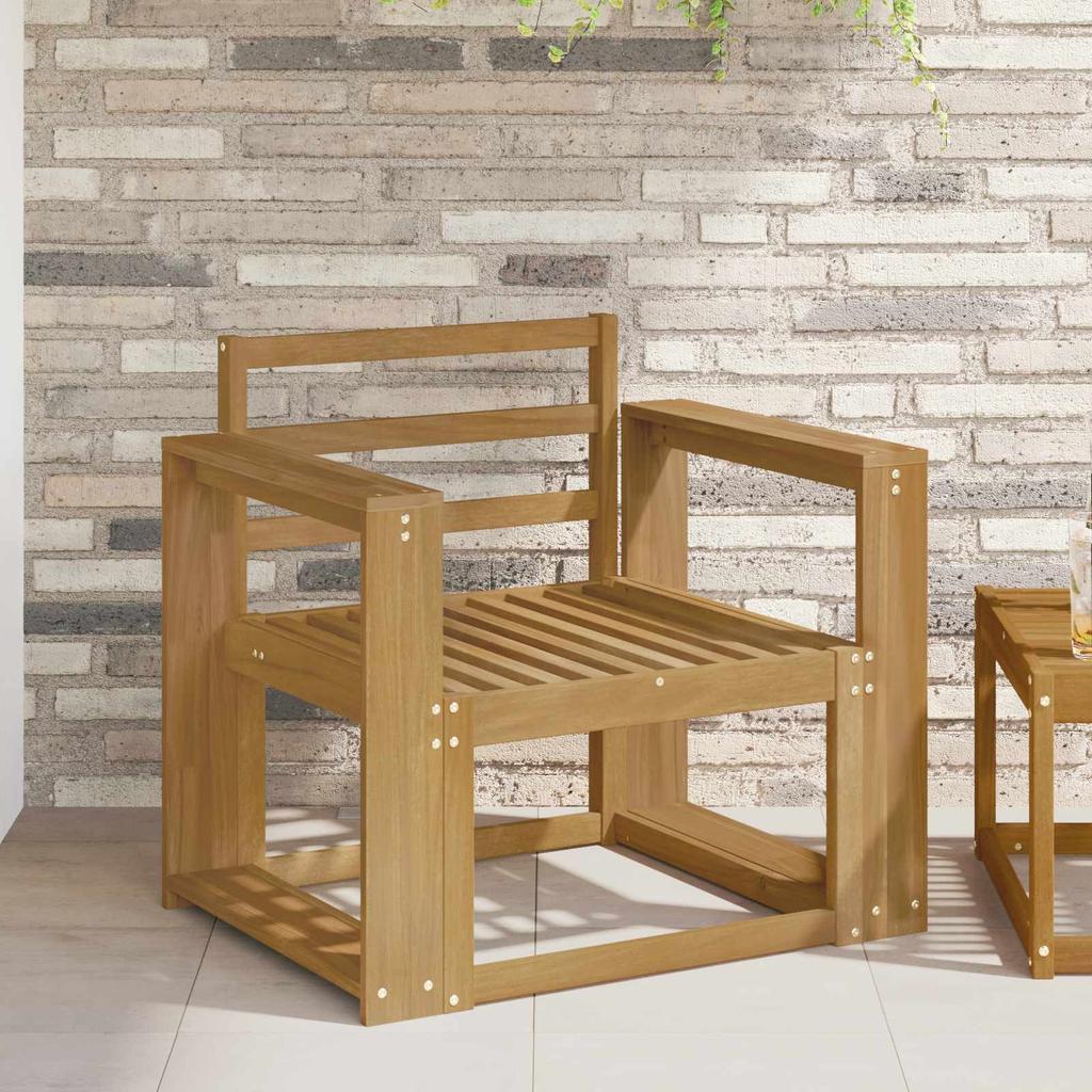 Outdoor Sofa Set Solid Wood Acacia White