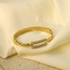 Fashion 18K Diamond-Encrusted Nail Bracelet Women Do Not Fade Light Luxury Niche Versatile Opening Design Bracelet