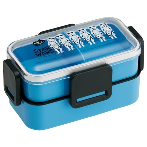 Skater Fuwatto Bento Box, 2-Tier, Star Wars Paper Cut, 600ml, PFLW4