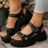 Fashion Women Sandals Plus Size Solid Color Platform Shoes Women Fashion Back Strap Open Toe Sandals Woman Summer Thick Bottom Sandalias