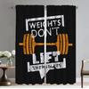 Gym Halloween Decoration Curtains for Living Room Curtain Tulle for Bedroom Home Interior Curtains 2 Pieces Partition Shades