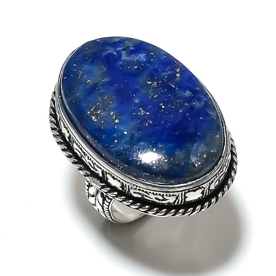 Lapis Lazuli Gemstone 925 Sterling Silver Gift Jewelry Ring Size 6