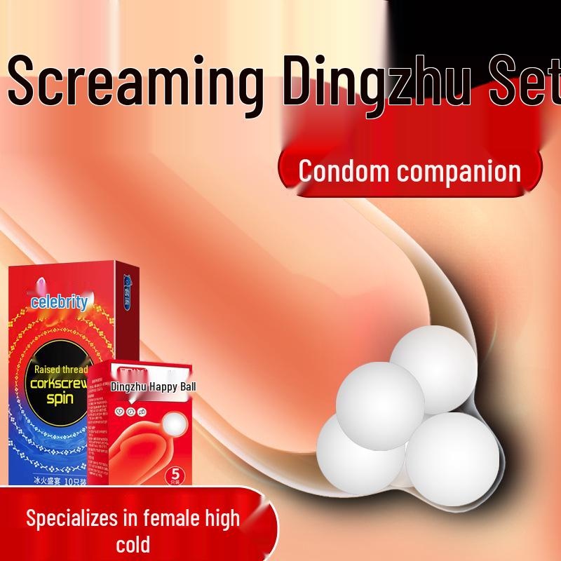 Dingzhu Joy Ball Inflatable Condom for Couples - Extended & Stimulating Adult Toy