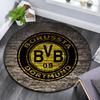 Borussia Dortmund,Round Area Rug,Carpet Rug for Living Room Bedroom Sofa Playroom Decor,Non-slip Floor Mat