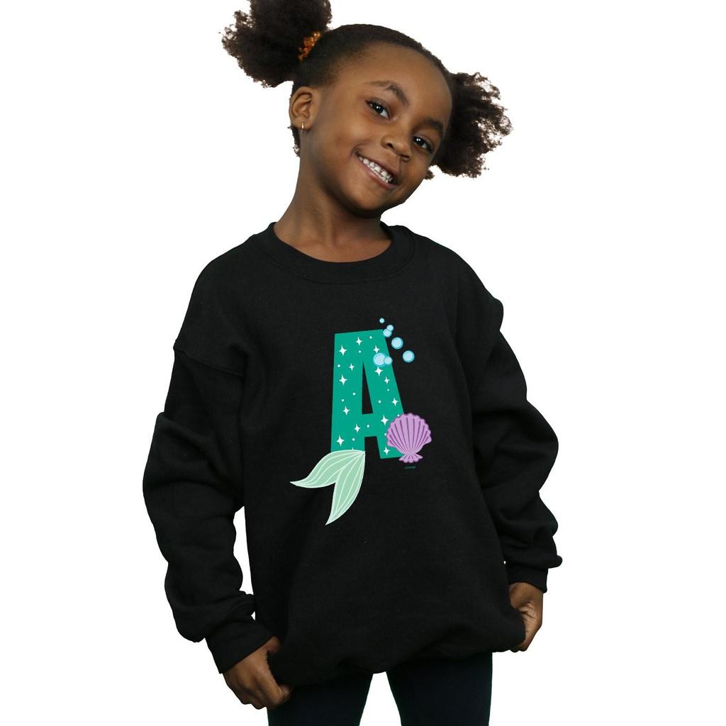 Disney Girls Alphabet A Is For Ariel Sweatshirt