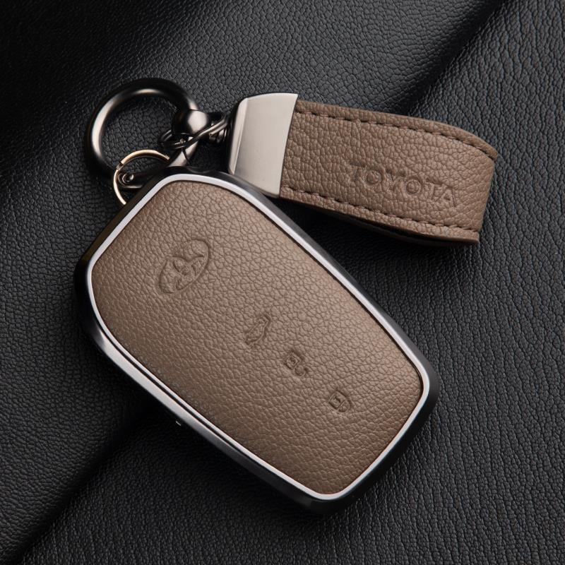 Skórzany Etui na Kluczyki do Toyota Camry, Highlander, Prado, Land Cruiser, Venza, RAV4 - 9. Gen