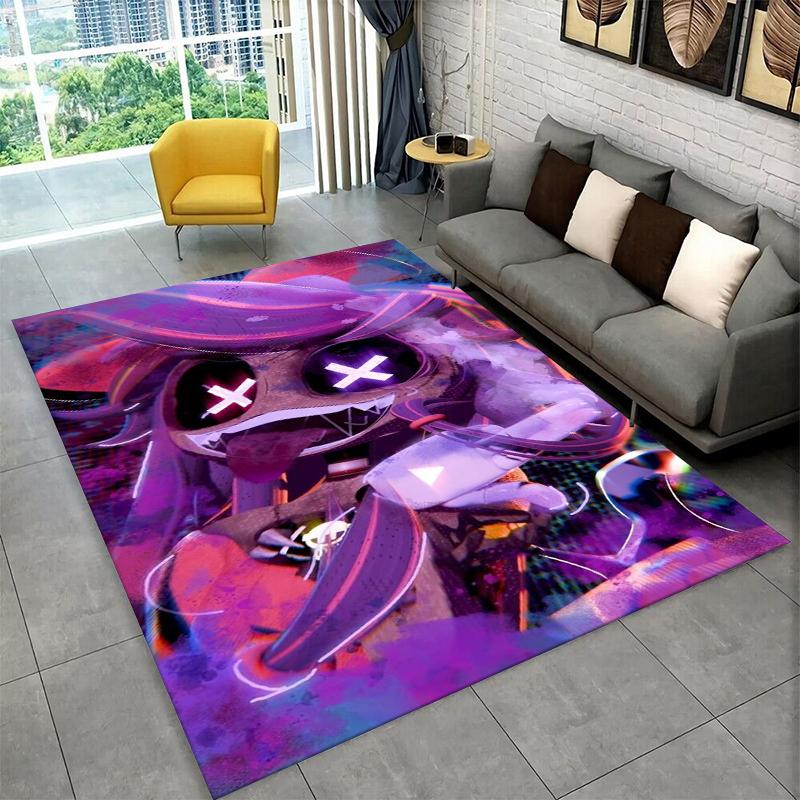 Cartoon Murder Drones Uzi V Robot Carpet Rug for Bedroom Living Room Sofa Playroom Doormat Home Decor,Kid Area Rug Non-slip