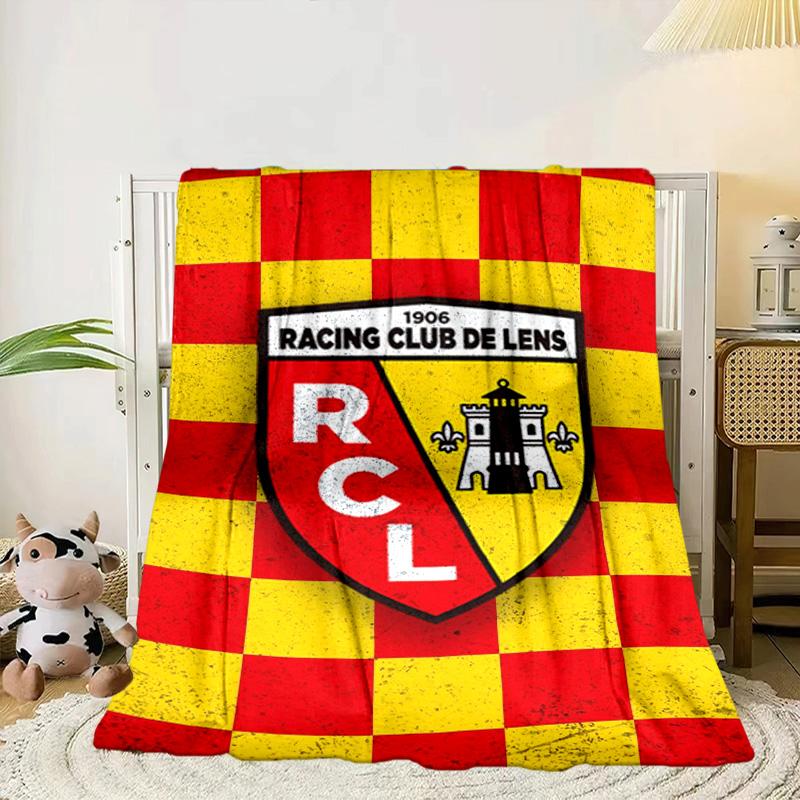 Racing Club De Lens Crest Portable Blanket/Soft Blanket Bedding Blanket Suitable for Travel Camping Living Rooms Offices Sofas Fan Gifts