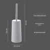 Stainless Steel Long-Handle Toilet Brush with Holder - Soft Bristle for Bathroom Cleaning