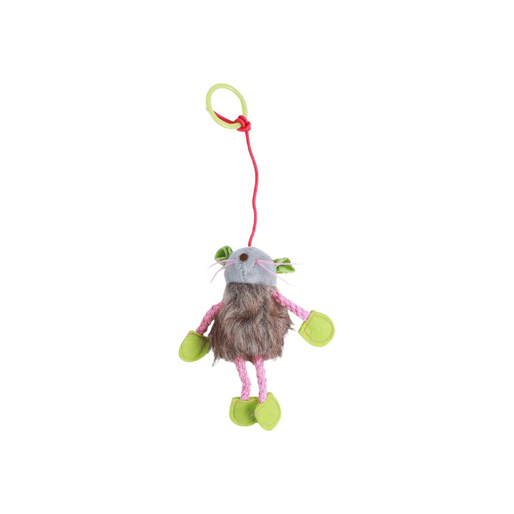 Interactive Plush Cats Toys Set, Realistic Insect & Rodent Shaped Pull String Cats Teasers For Indoor Cats, Self-Play & Interactive  Chew Toys