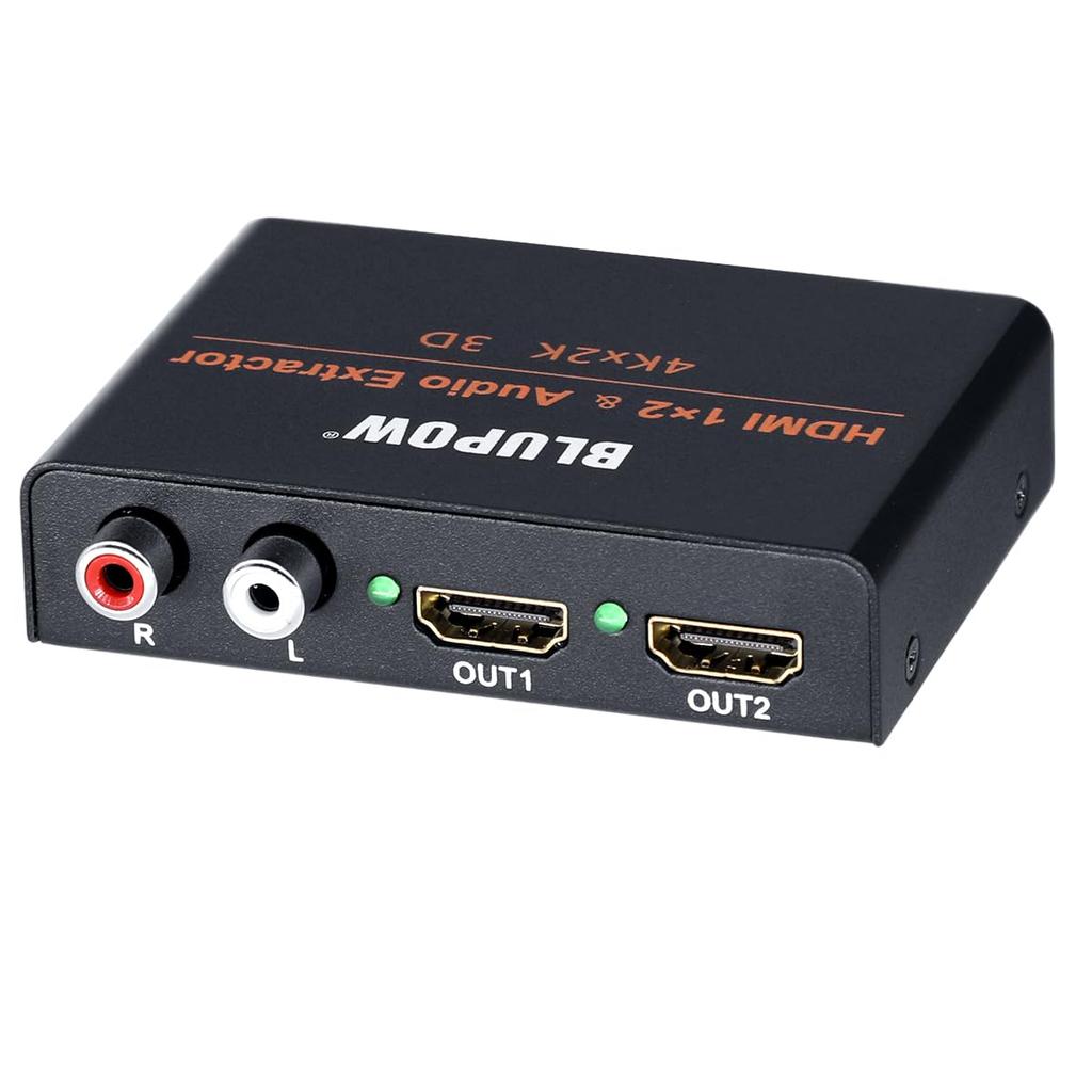 BLUPOW 4K30Hz HDMI Splitter 1 Input 2 Output Audio Splitter Audio HDMI Digital Audio Splitter Sound Splitter HDMI Splitter Audio Separation