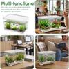 Acquario di Plastica da 2 Galloni con Foro di Scarico - 30x19x17cm Acquario Rettangolare Piccolo Antirottura per Pesci Betta & Guppy - Terrario Trasparente da Scrivania